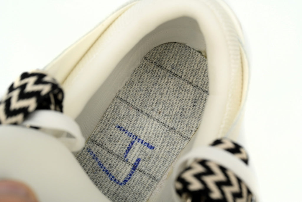 LANVIN Curb Leather Sneakers – Soft White