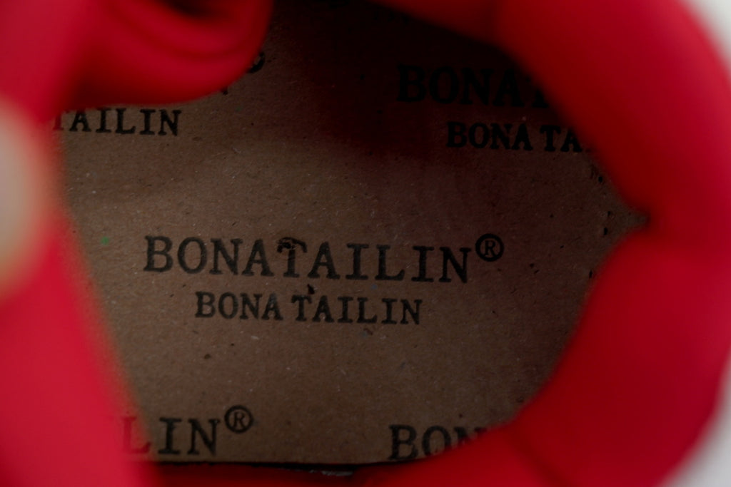 LANVIN Curb Leather Sneakers – White/Red Classic