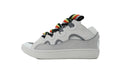 LANVIN Curb Leather Sneakers – Grey/White Classic
