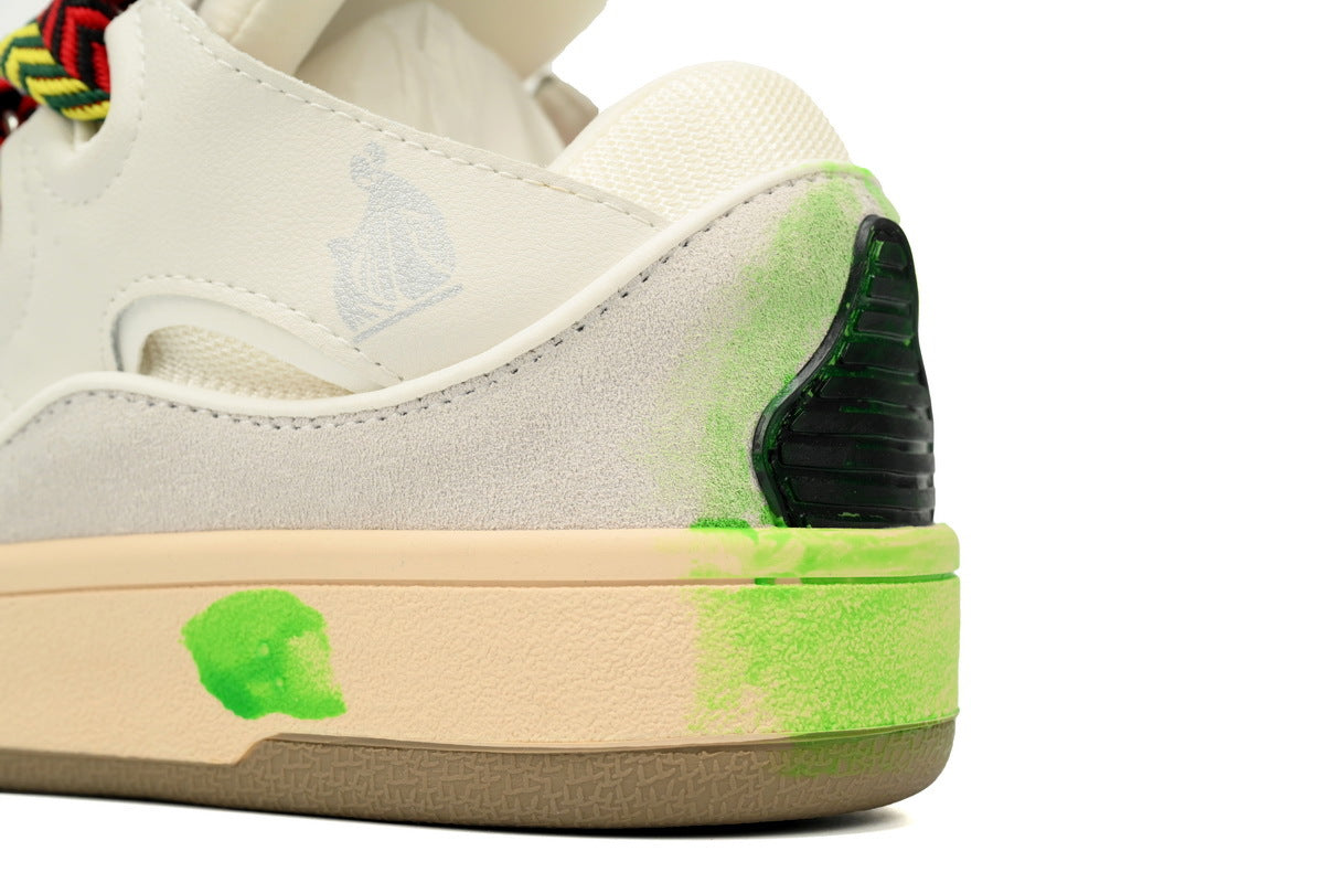 LANVIN LAB x FUTURE Leather Sneakers – Cream
