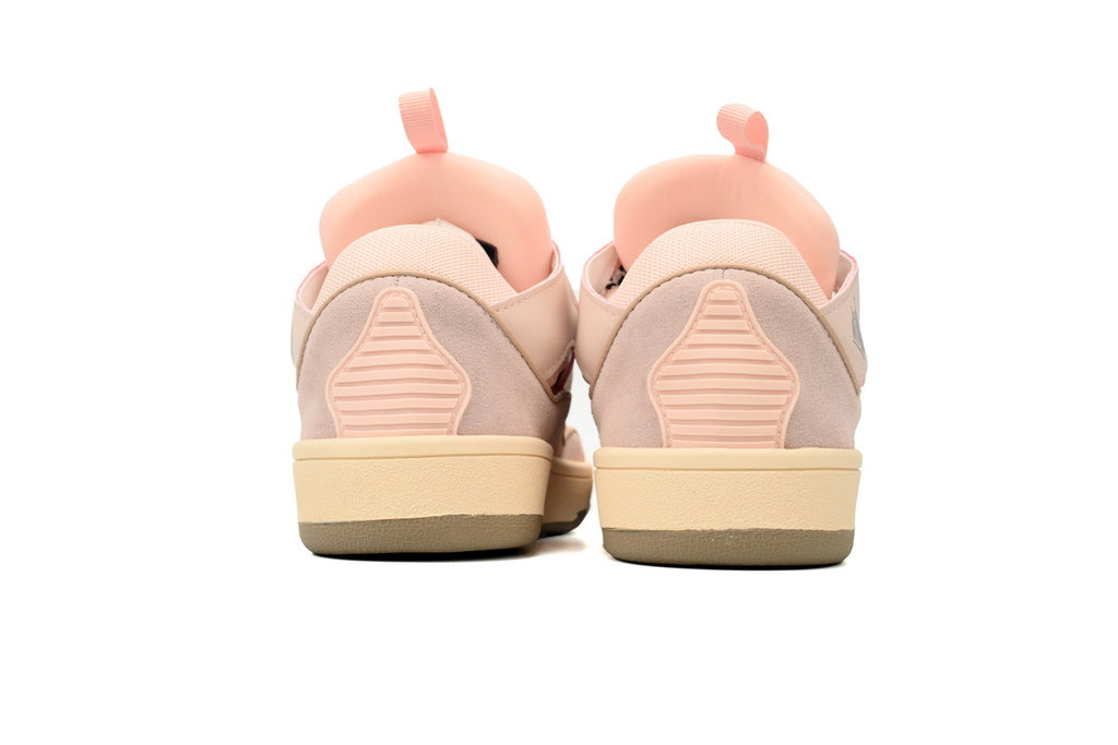 LANVIN Curb Leather Sneakers – Light Pink