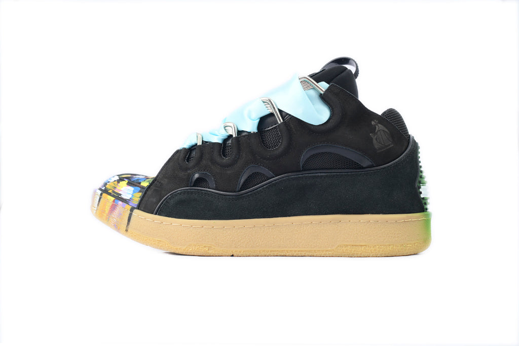 LANVIN LAB x FUTURE Leather Sneakers – Black Splash Paint
