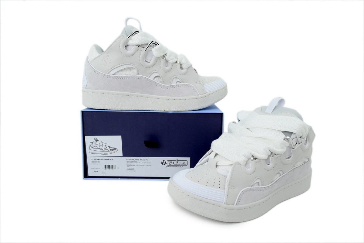 Lanvin Curb Sneakers – All White