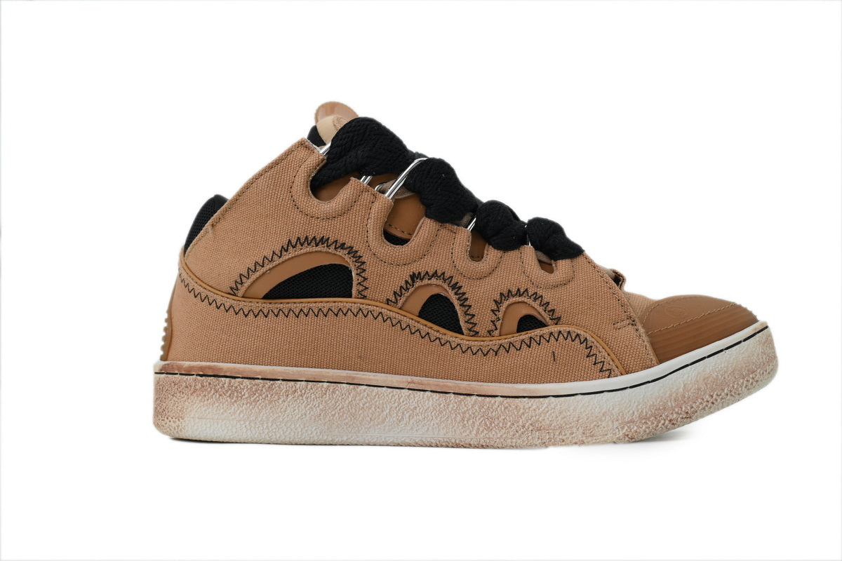 Lanvin Curb Sneakers – Camel Amber