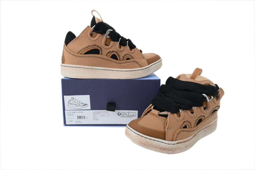 Lanvin Curb Sneakers – Camel Amber