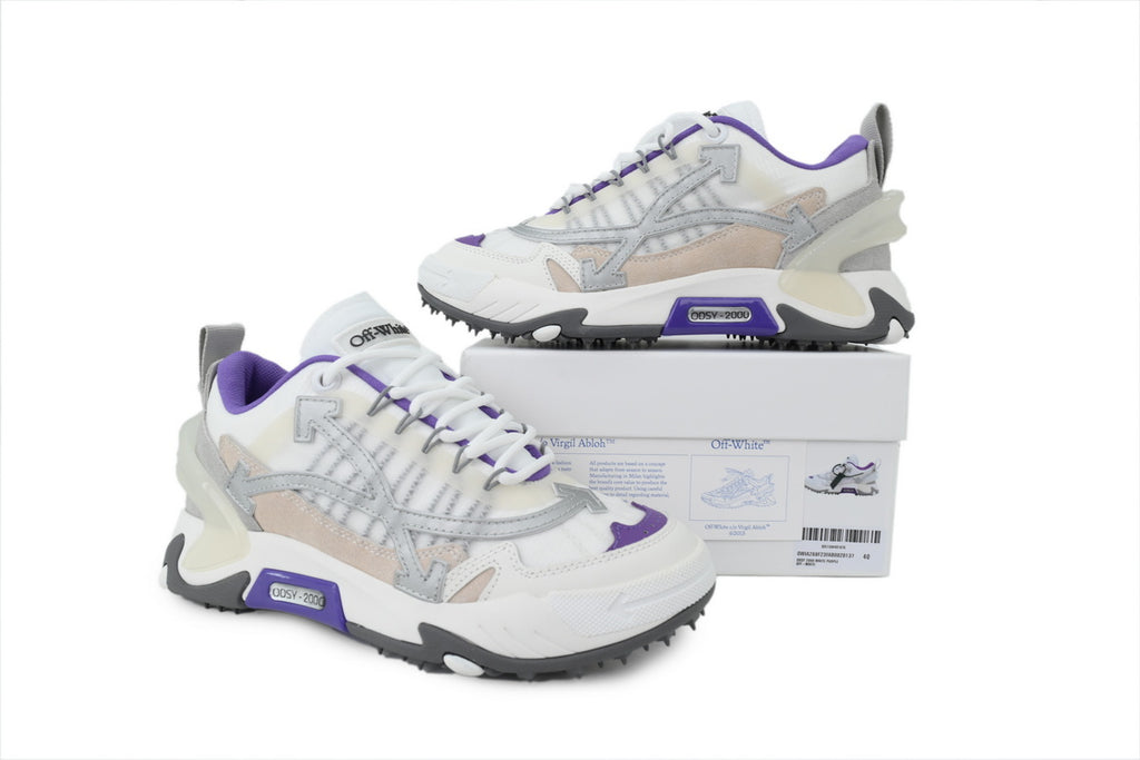 Off-White ODSY-2000 White & Purple Sneakers