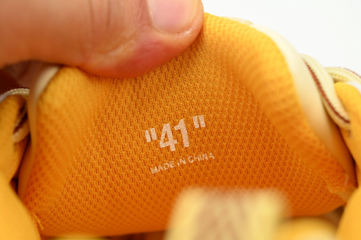 Off-White Be Right Back Yellow Brown Mesh Sneakers