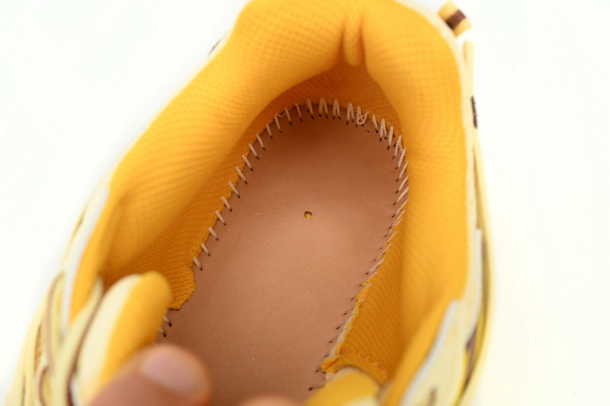 Off-White Be Right Back Yellow Brown Mesh Sneakers