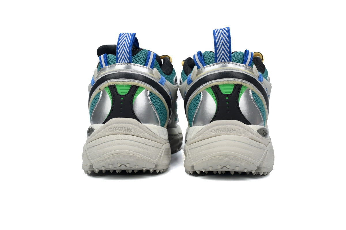 Off-White Be Right Back Paris Green Blue Mesh Sneakers