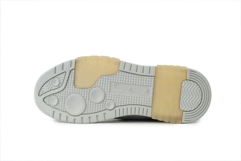 Off-White Out of Office Low Distressed White Suede Sneakers