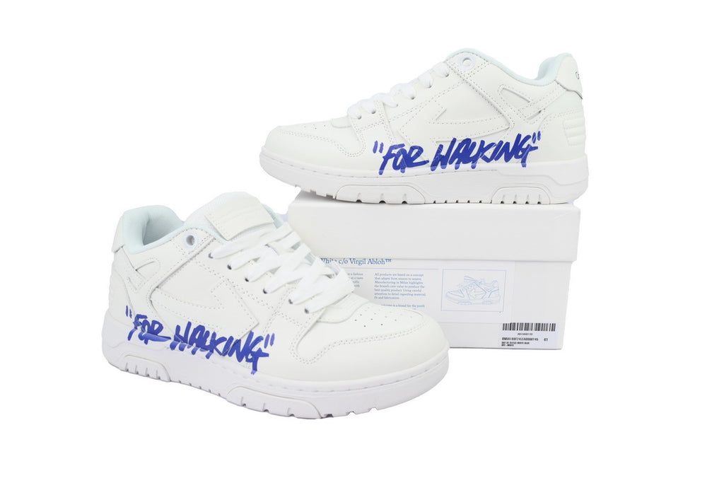 Off-White Out Of Office Low-Top Sneakers White Blue Letters