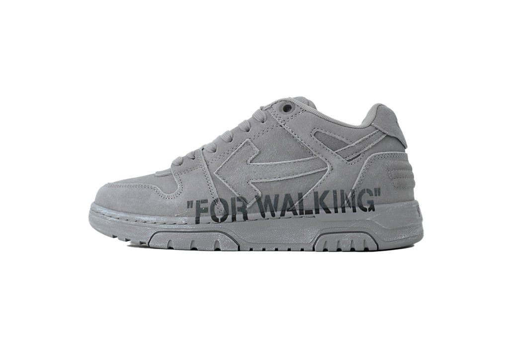 Off-White Out of Office For Walking Grey Suede Sneakers