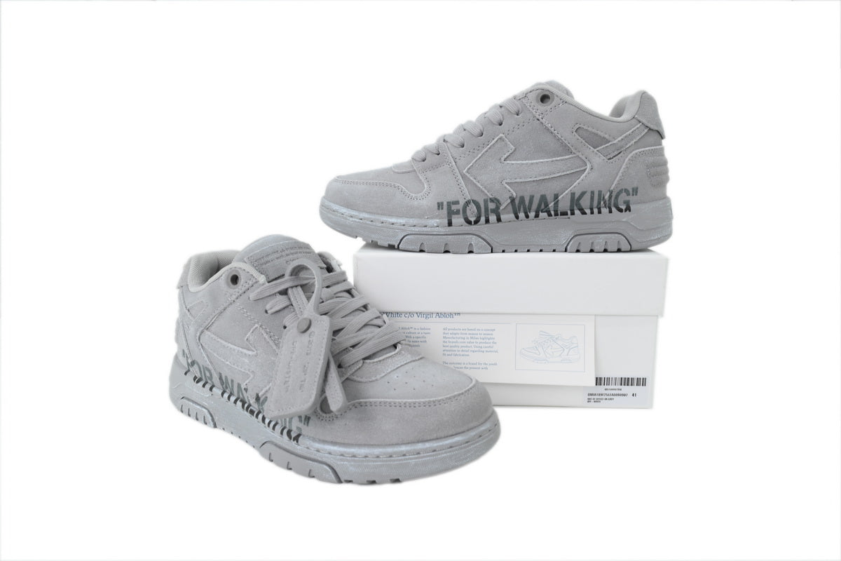 Off-White Out of Office For Walking Grey Suede Sneakers
