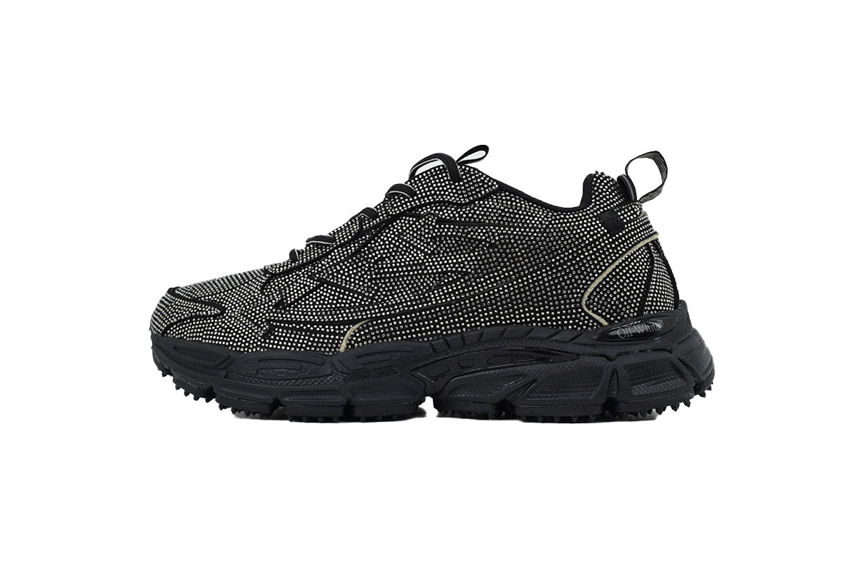 Off-White Be Right Back Black Crystal Sneakers