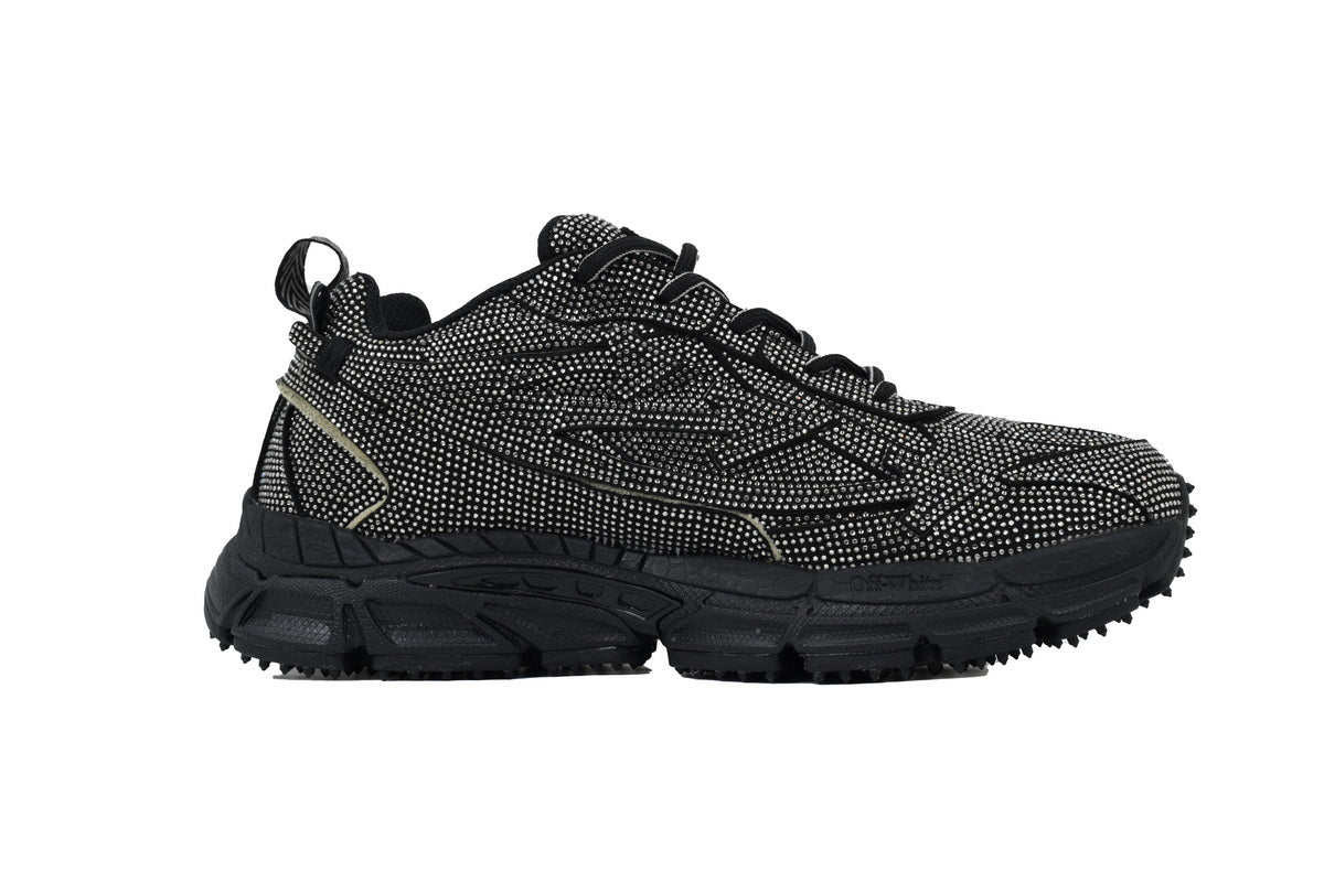 Off-White Be Right Back Black Crystal Sneakers