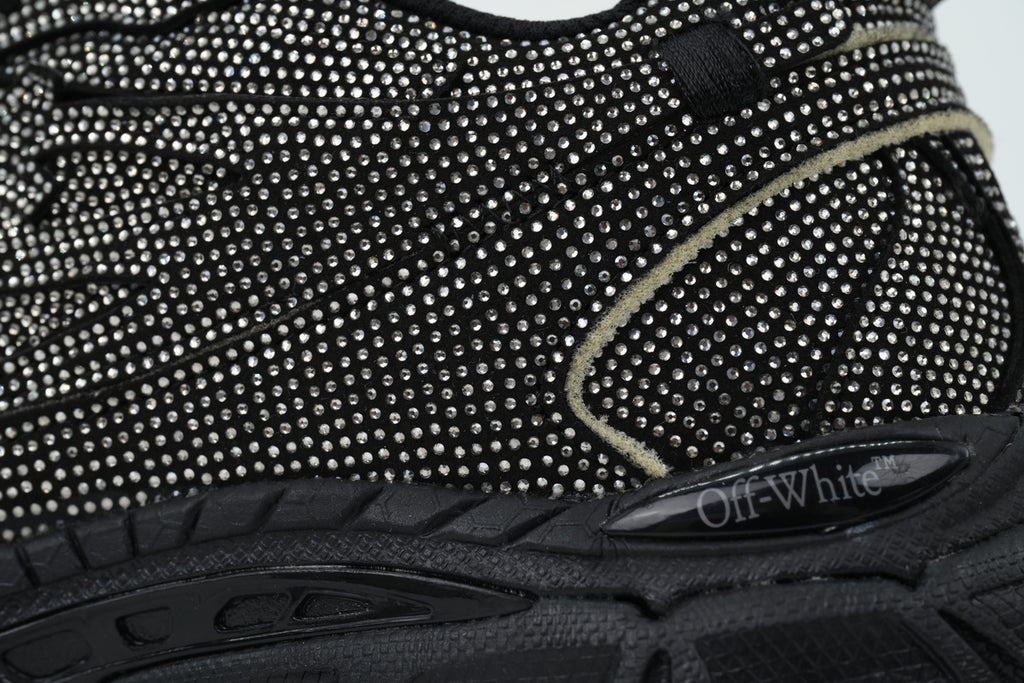 Off-White Be Right Back Black Crystal Sneakers