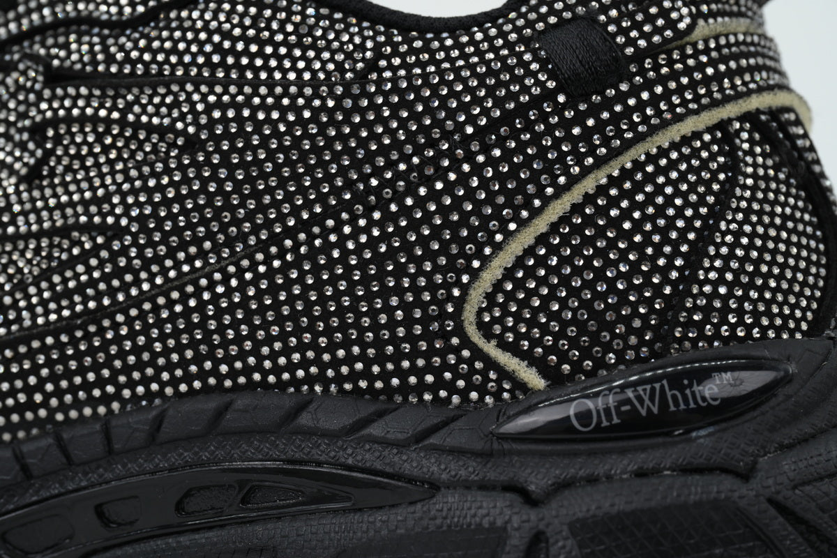 Off-White Be Right Back Black Crystal Sneakers