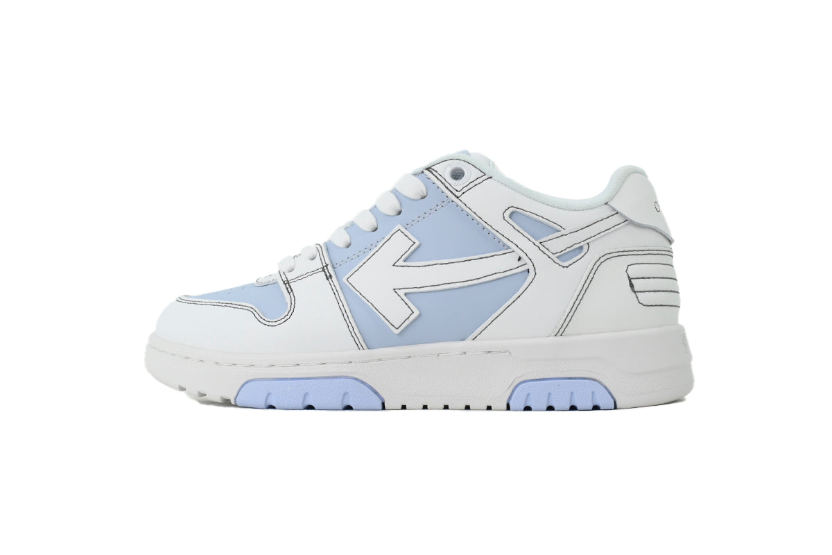 Off-White Out of Office White Blue Leather Sneakers