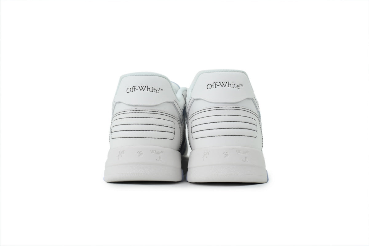 Off-White Out of Office White Blue Leather Sneakers