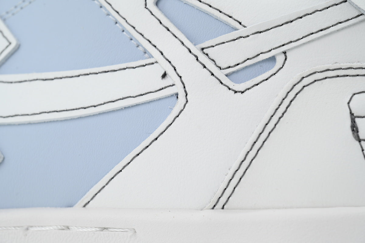 Off-White Out of Office White Blue Leather Sneakers