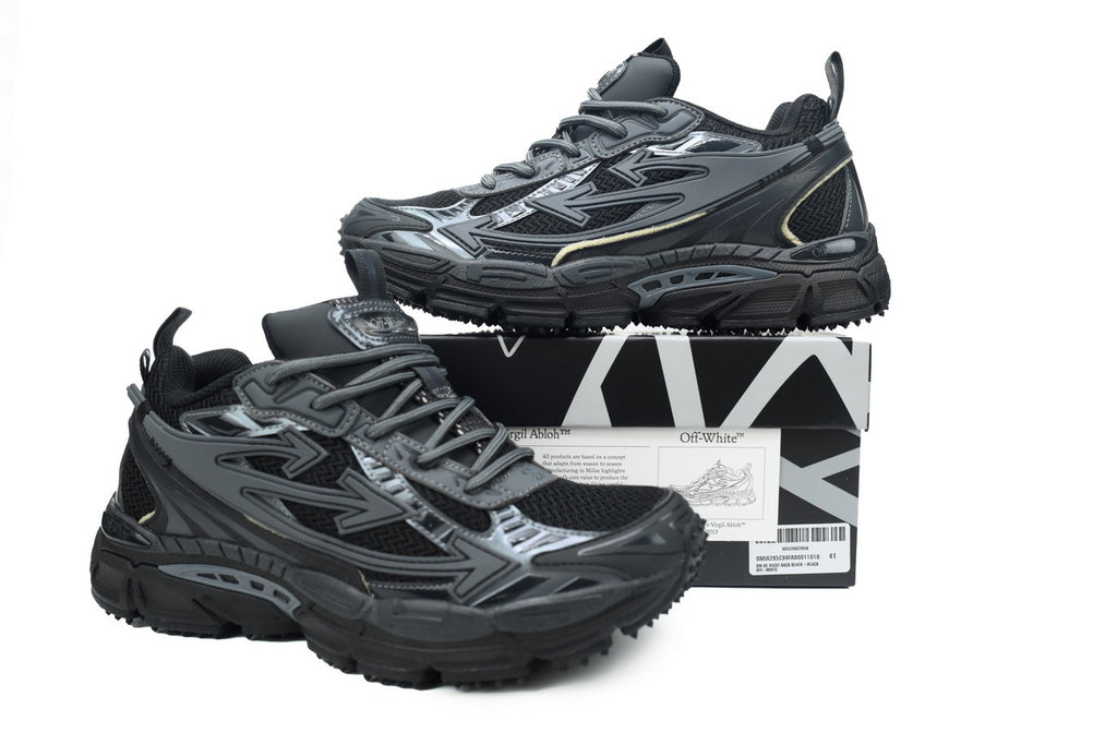 Off-White Be Right Back Black Mesh Sneakers