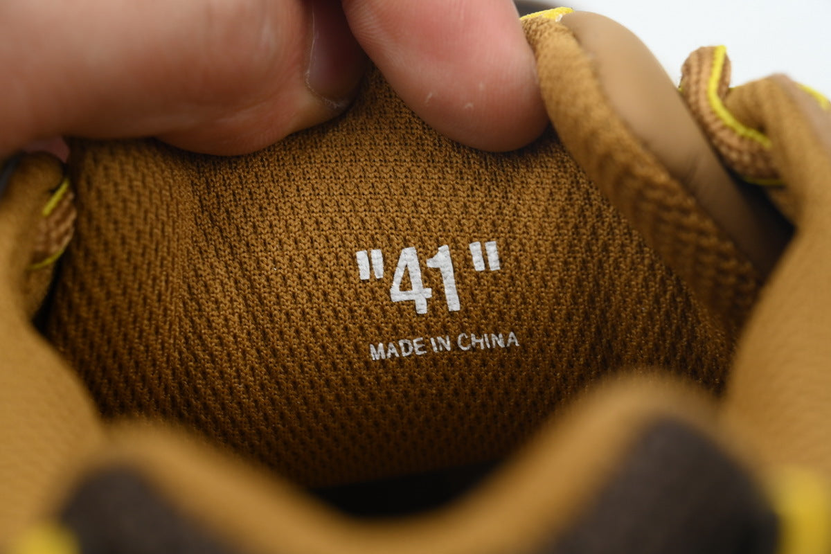 Off-White Be Right Back Brown Yellow Green Mesh Sneakers