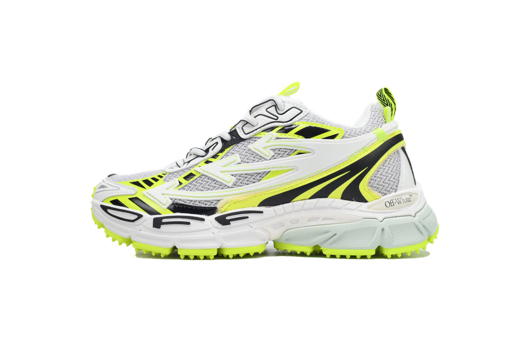 Off-White Be Right Back White Fluorescent Yellow Sneakers