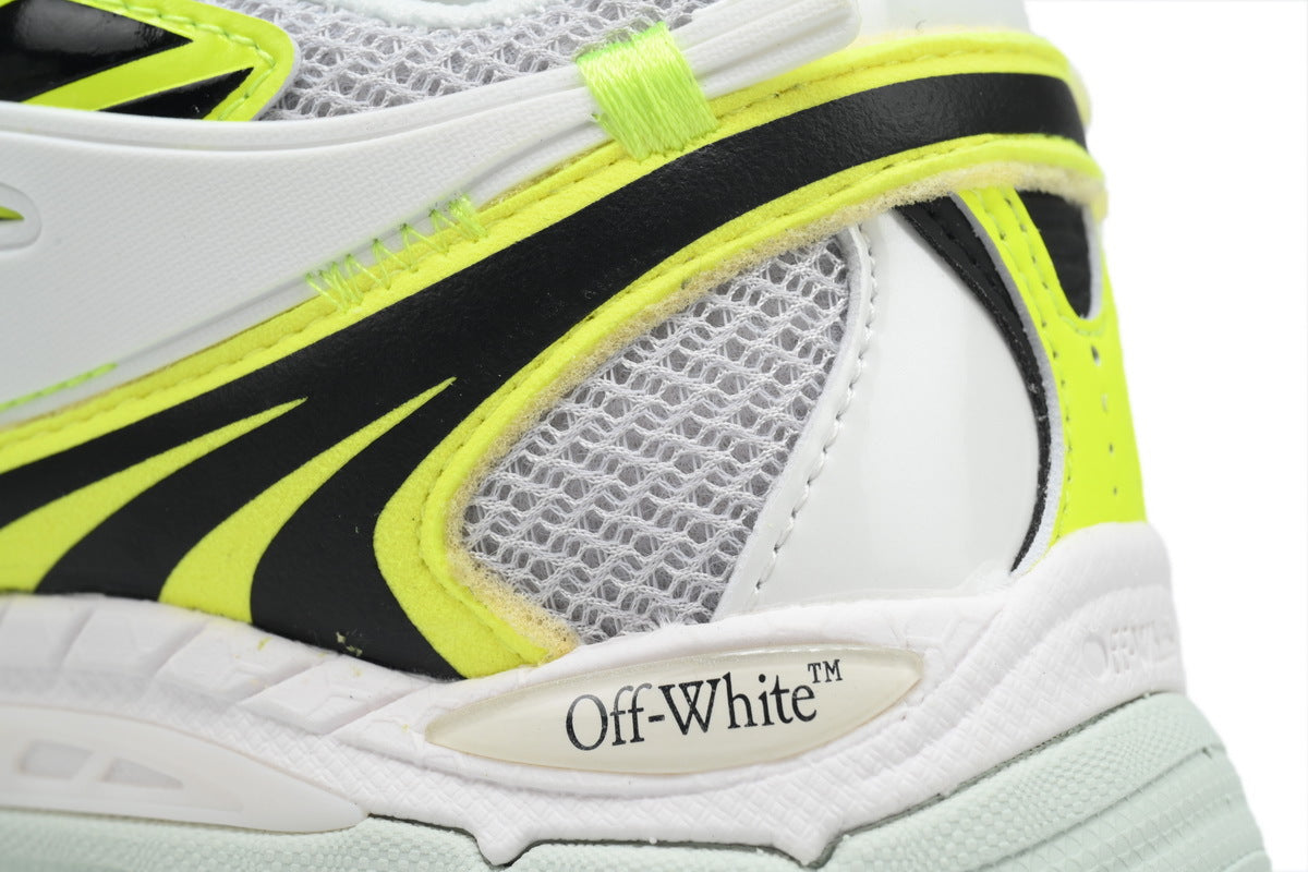 Off-White Be Right Back White Fluorescent Yellow Sneakers