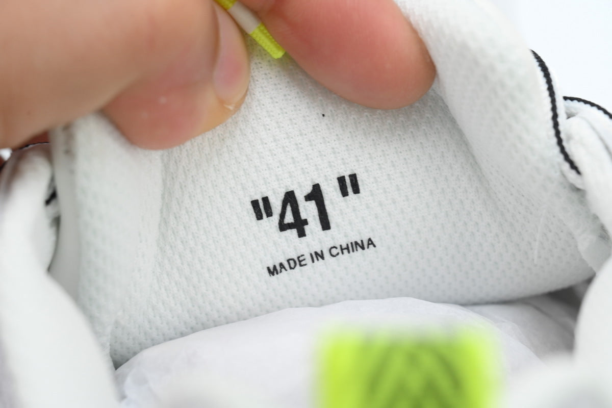 Off-White Be Right Back White Fluorescent Yellow Sneakers
