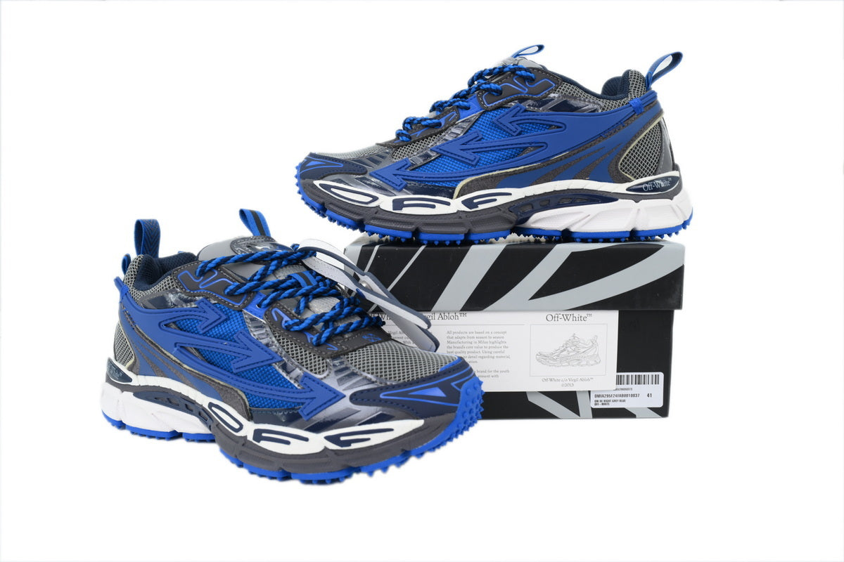 Off-White Be Right Back Gunmetal Navy Sneakers