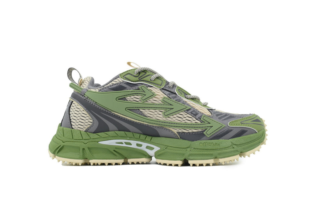 Off-White Be Right Back Sand Green Mesh Sneakers