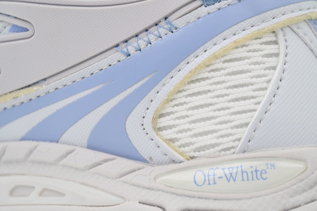 Off-White Be Right Back Blue Gray Mesh Sneakers