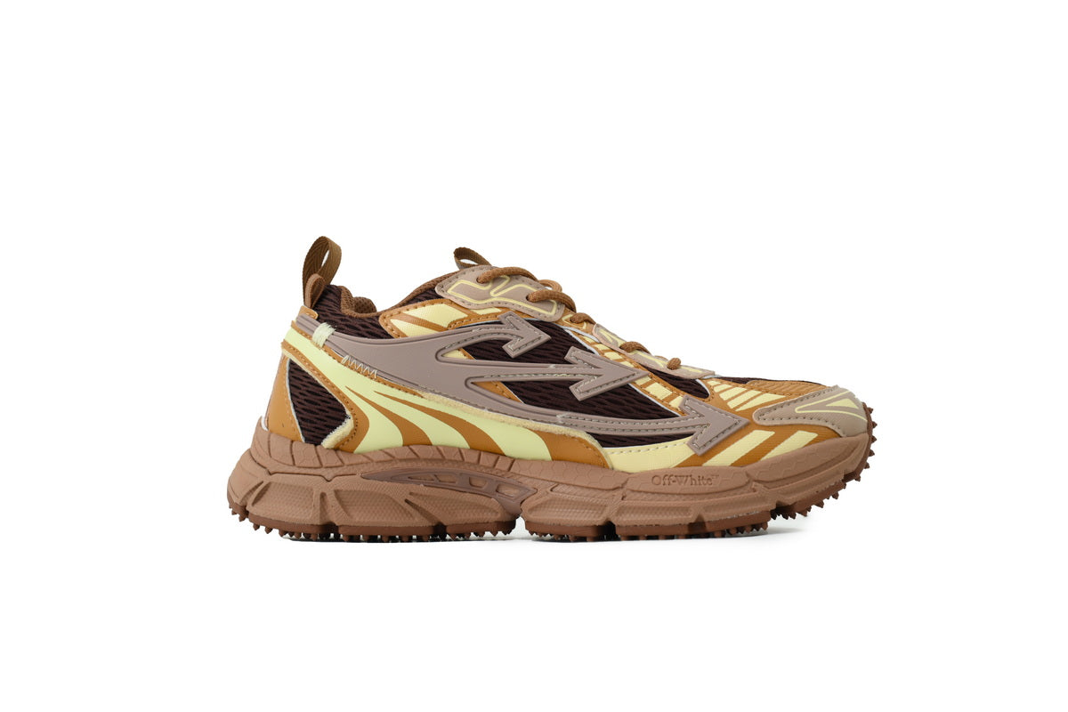 Off-White Be Right Back Brown Cream Mesh Sneakers