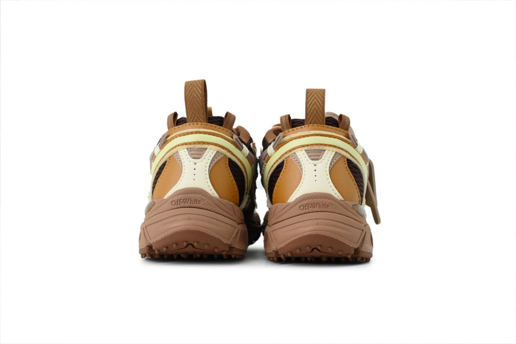 Off-White Be Right Back Brown Cream Mesh Sneakers