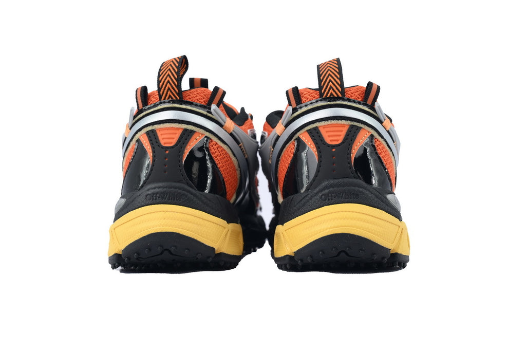 Off-White Be Right Back Silver Orange Mesh Sneakers
