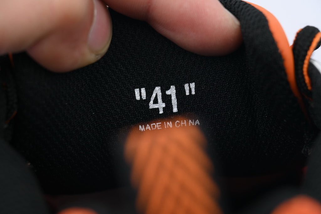 Off-White Be Right Back Silver Orange Mesh Sneakers