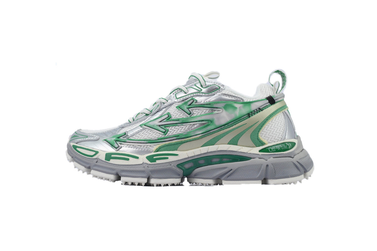 Off-White Be Right Back Silver Green Sneakers