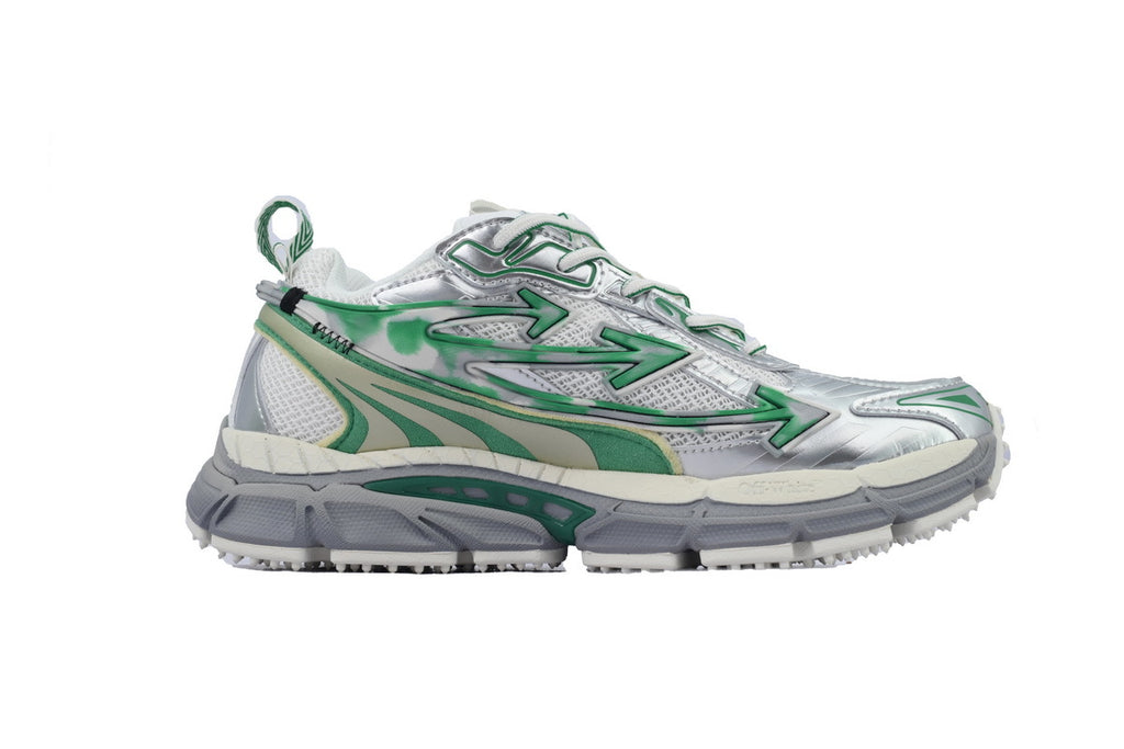 Off-White Be Right Back Silver Green Sneakers