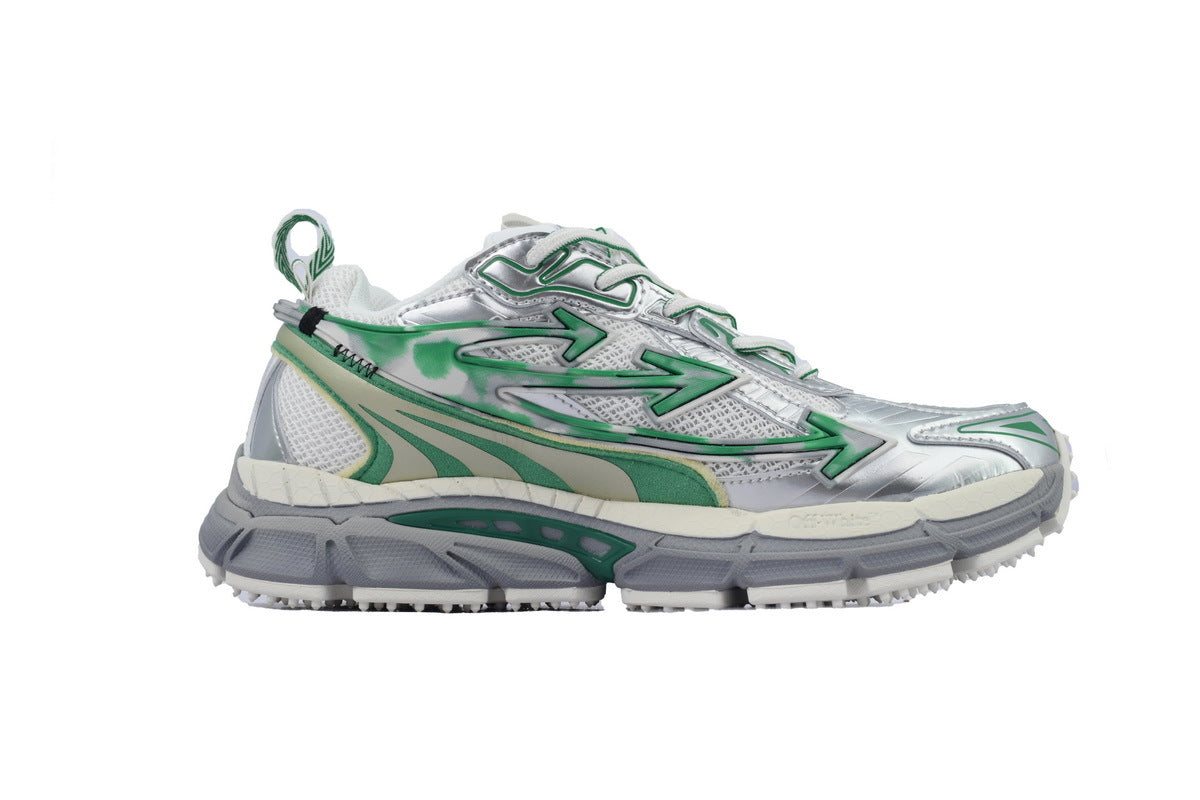 Off-White Be Right Back Silver Green Sneakers