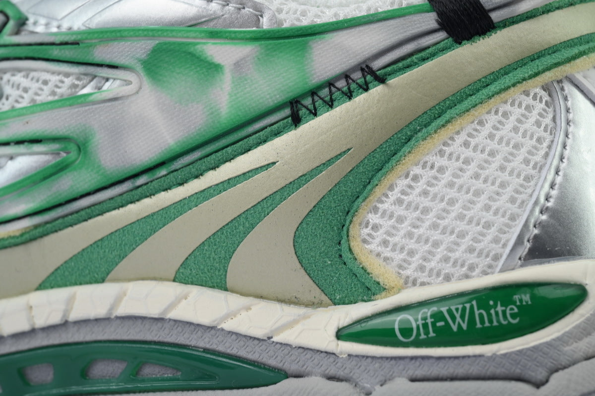Off-White Be Right Back Silver Green Sneakers