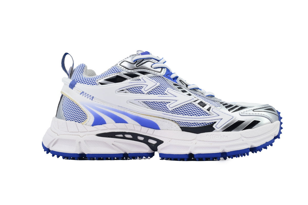 Off-White Be Right Back Blue White Mesh Sneakers