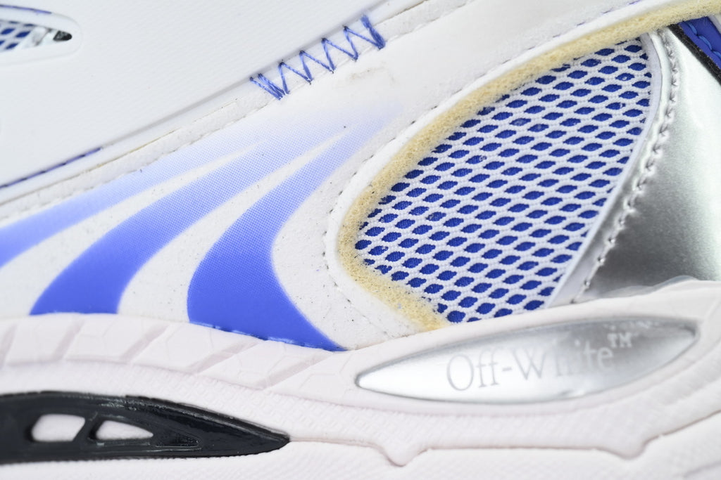 Off-White Be Right Back Blue White Mesh Sneakers