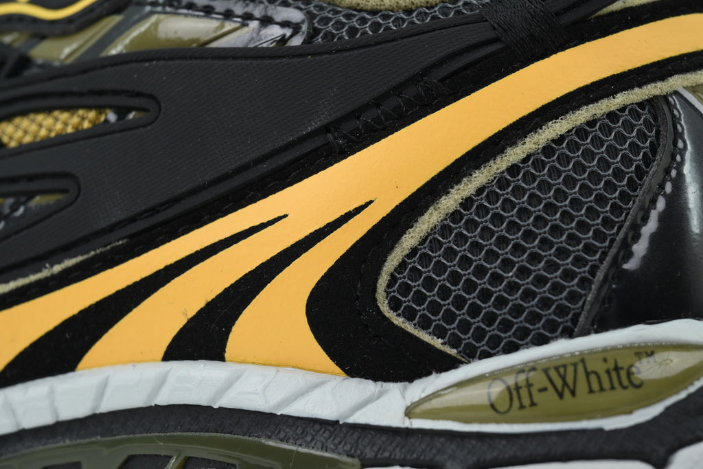 Off-White Be Right Back Black Ocher Yellow Sneakers