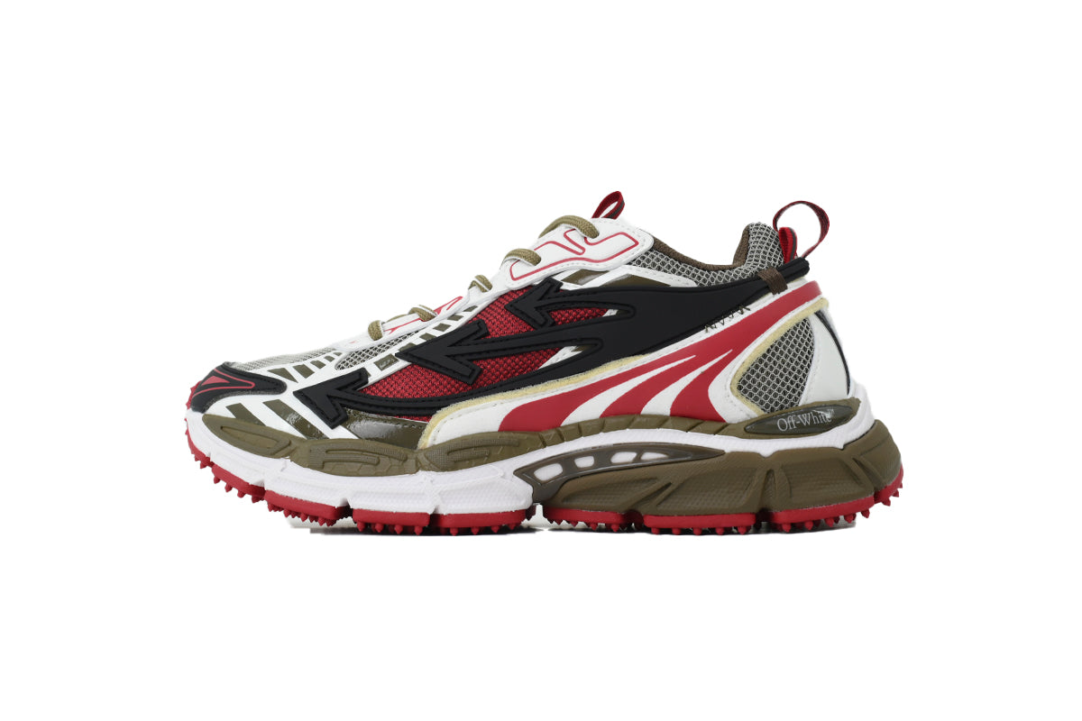 Off-White Be Right Back Red Mesh Sneakers