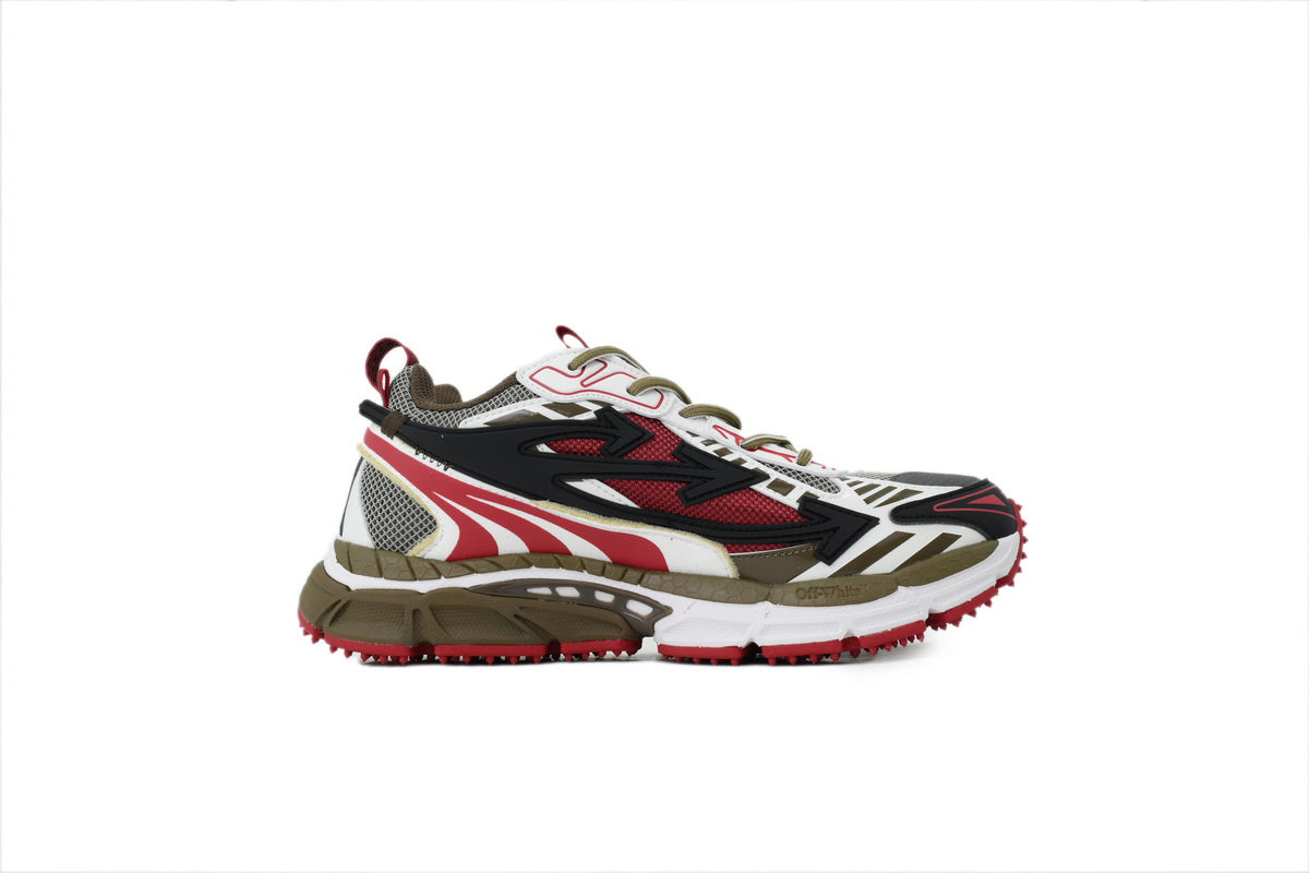 Off-White Be Right Back Red Mesh Sneakers