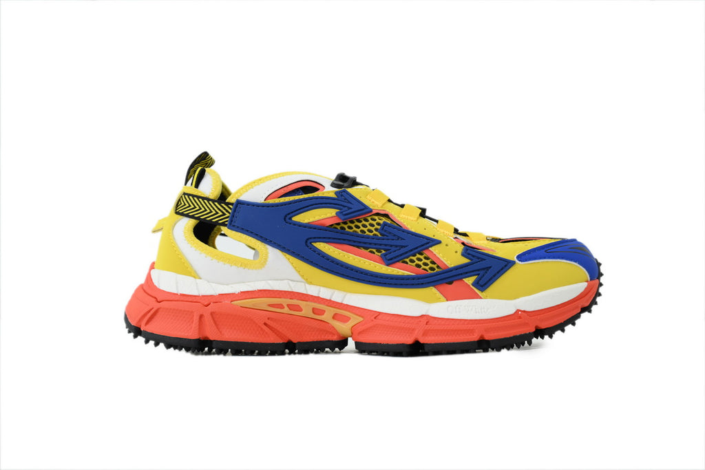 Off-White Be Right Back Open Yellow Blue Sneakers