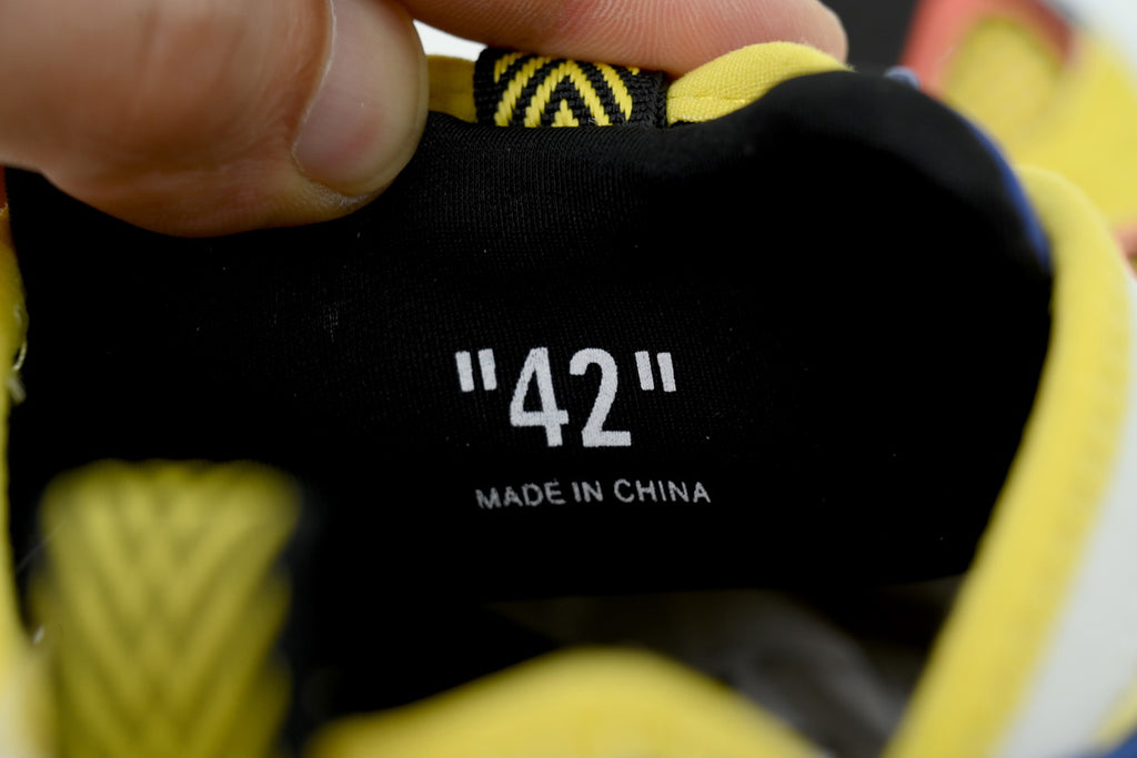 Off-White Be Right Back Open Yellow Blue Sneakers