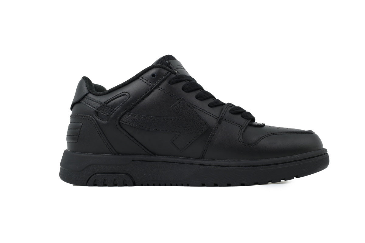 Off-White Out of Office Low Triple Black Leather Sneakers