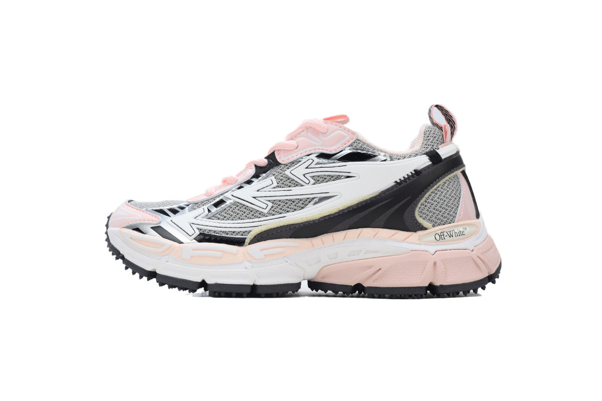 Off-White Be Right Back Grey Pink Mesh Sneakers
