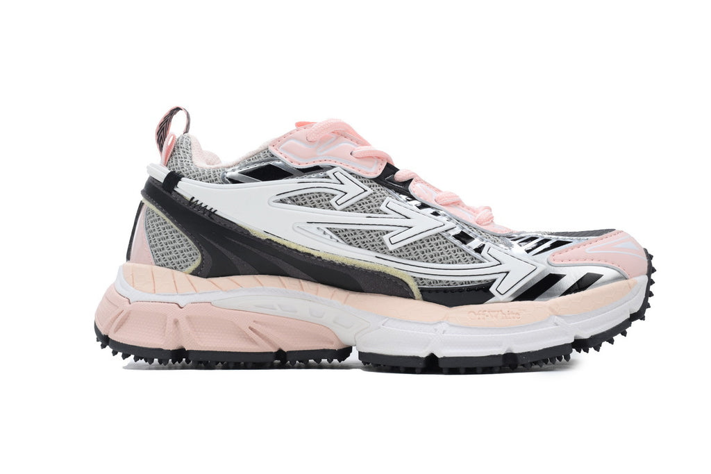 Off-White Be Right Back Grey Pink Mesh Sneakers